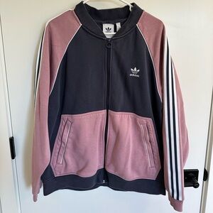 Adidas Blue and Pink Zip-Up Jacket XL